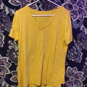 Yellow triangle pattern T-shirt